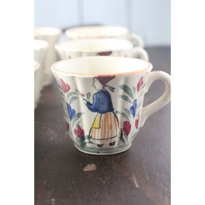 Set of 6 Double Sided Hand Painted Expresso Cups from Japan